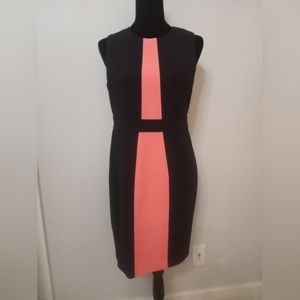 Tommy Hilfiger color blocked scuba crepe sheath dress